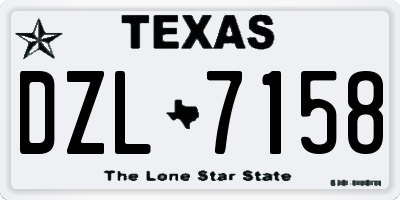 TX license plate DZL7158