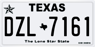 TX license plate DZL7161
