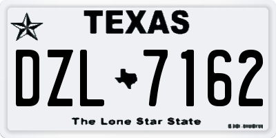 TX license plate DZL7162