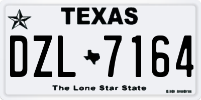 TX license plate DZL7164