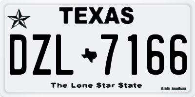 TX license plate DZL7166