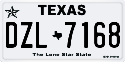TX license plate DZL7168
