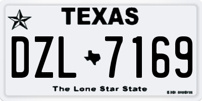 TX license plate DZL7169