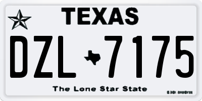 TX license plate DZL7175
