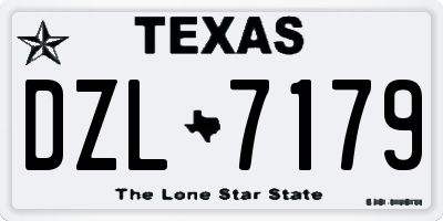 TX license plate DZL7179