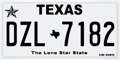 TX license plate DZL7182
