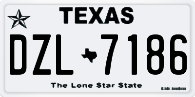 TX license plate DZL7186