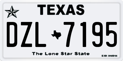 TX license plate DZL7195