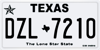 TX license plate DZL7210