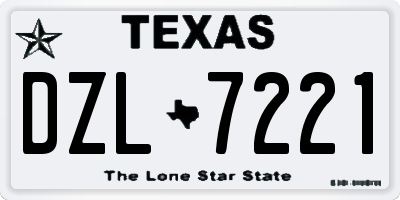 TX license plate DZL7221