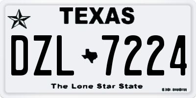 TX license plate DZL7224