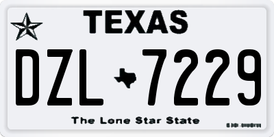 TX license plate DZL7229