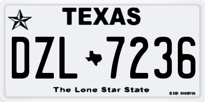 TX license plate DZL7236