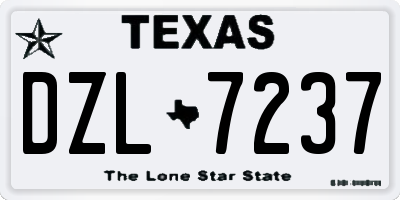 TX license plate DZL7237