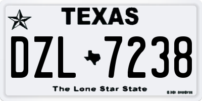 TX license plate DZL7238