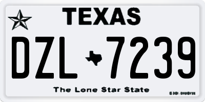 TX license plate DZL7239
