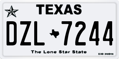 TX license plate DZL7244