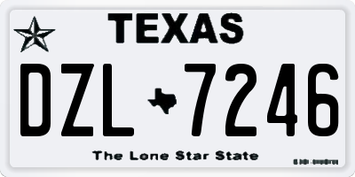 TX license plate DZL7246