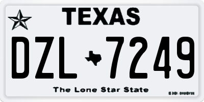 TX license plate DZL7249