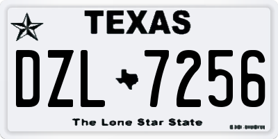 TX license plate DZL7256