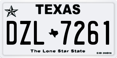 TX license plate DZL7261