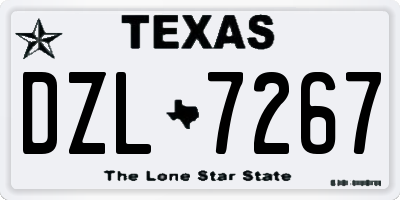 TX license plate DZL7267
