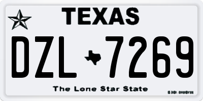 TX license plate DZL7269