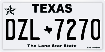 TX license plate DZL7270