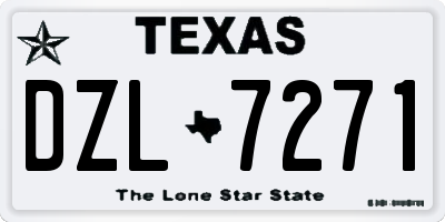TX license plate DZL7271