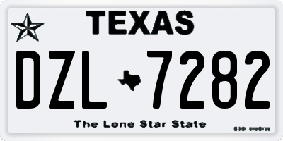 TX license plate DZL7282