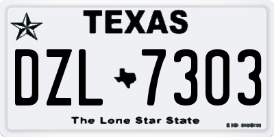 TX license plate DZL7303
