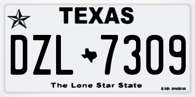 TX license plate DZL7309