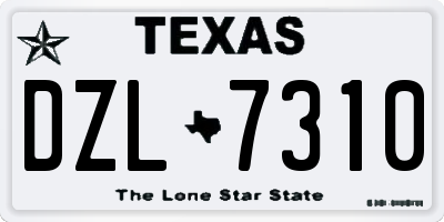 TX license plate DZL7310