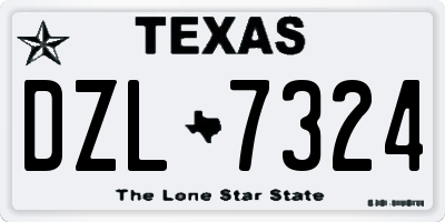 TX license plate DZL7324