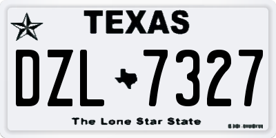 TX license plate DZL7327