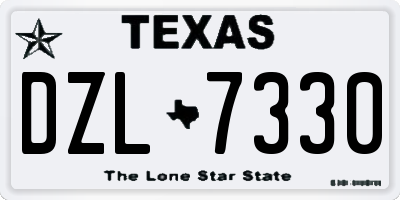 TX license plate DZL7330