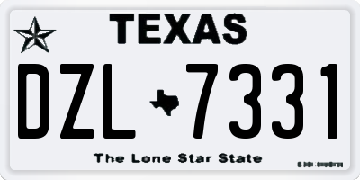 TX license plate DZL7331