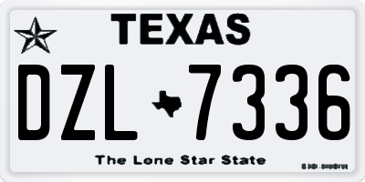 TX license plate DZL7336