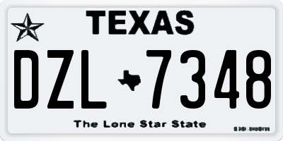 TX license plate DZL7348