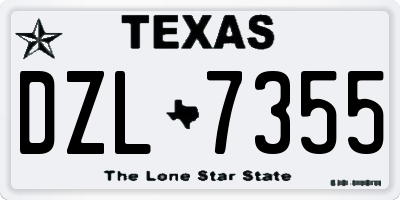 TX license plate DZL7355