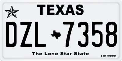 TX license plate DZL7358