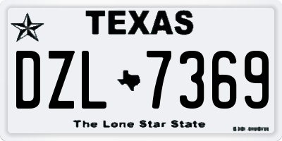 TX license plate DZL7369
