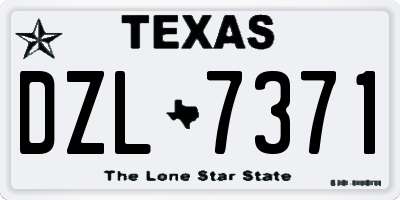TX license plate DZL7371