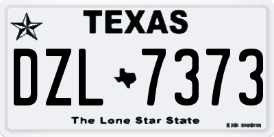 TX license plate DZL7373