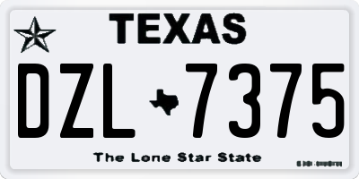 TX license plate DZL7375