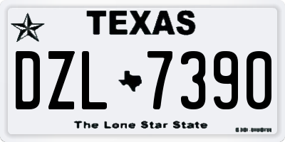 TX license plate DZL7390