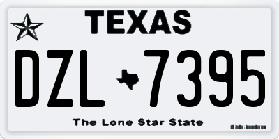 TX license plate DZL7395