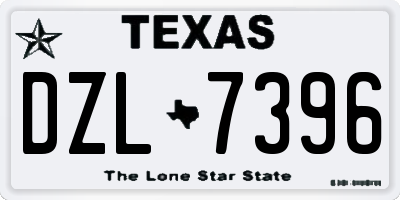 TX license plate DZL7396