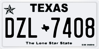 TX license plate DZL7408