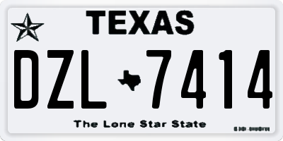 TX license plate DZL7414